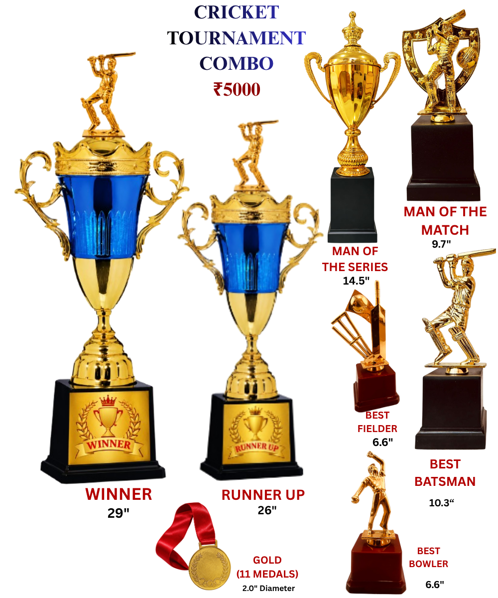 Cricket Grand Champion Premium Trophy Combo