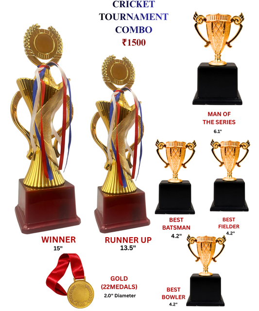 Cricket Grand Champion Trophy Combo
