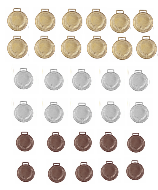 ME213A (SET OF 12GOLD, 10SILVER, 10BRONZE)